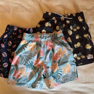 Abercrombie & Fitch Black lot of 3 Swim Shorts